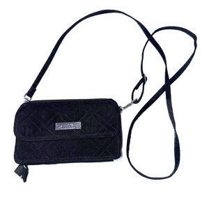 Vera Bradley Bag Small Black Diamond Seams Wallet Bag Purse 7 x 4‎ x 3 inches